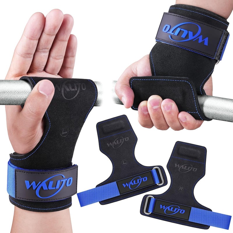 WALITO Weight Lifting Wrist Strap, Double Leather Weightlifting Wrist Straps for Gym Strength Training, Neoprene Padded Wrist Wraps - for Men & Women (Pair) - Image 1